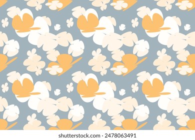 Seamless Flower Pattern Little Floral Liberty Seamless Texture Background. Spring, Summer Romantic Blossom Flower Garden Seamless Pattern for Your Designs