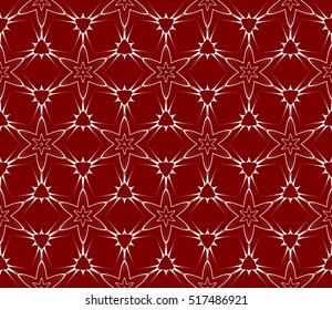 seamless flower pattern. modern geometry. abstract vector illustration. silver on red. for design invitation, background, wallpaper