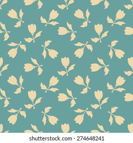 Seamless flower pattern. Natural background. 