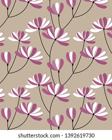 seamless  flower pattern on background