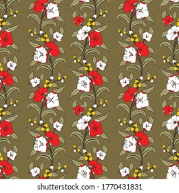 seamless flower pattern on background