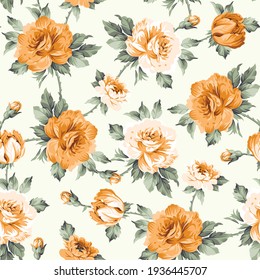 seamless flower pattern on background
