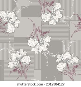 seamless flower pattern on background