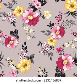 seamless flower pattern on background