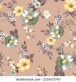 seamless flower  pattern on background