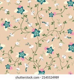 seamless flower pattern on background