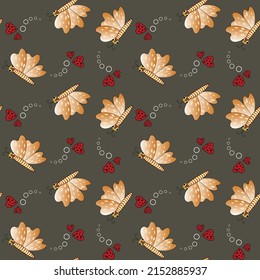 seamless flower pattern on background