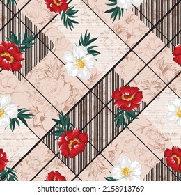 seamless flower pattern on background