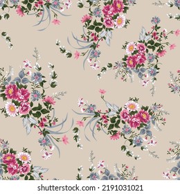 seamless flower pattern on background