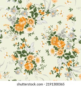 seamless flower pattern on background