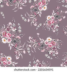 seamless flower pattern on background