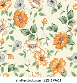 seamless flower pattern on background