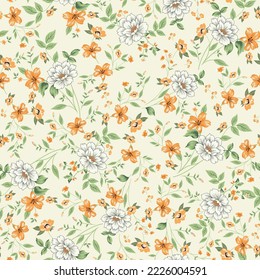 seamless flower pattern on background