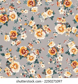 seamless flower pattern on background