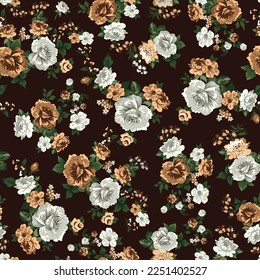 seamless flower pattern on background