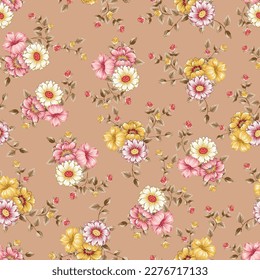 seamless flower pattern on background