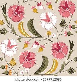 seamless flower pattern on background