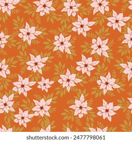 seamless flower pattern on background