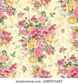 seamless flower pattern on background