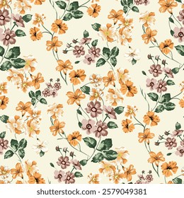 seamless flower pattern on background