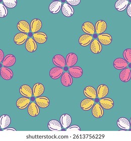 seamless flower pattern on background