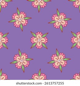 seamless flower pattern on background