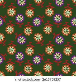 seamless flower pattern on background