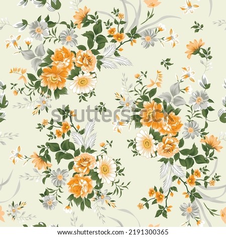 seamless flower pattern on background