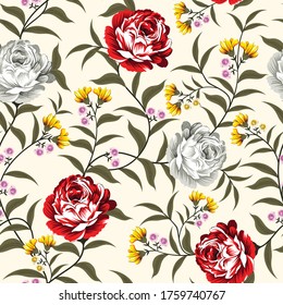 seamless flower pattern on crime 