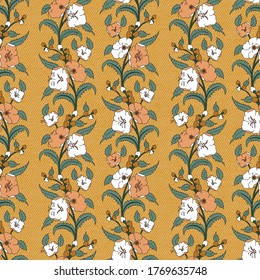 seamless flower pattern on muster