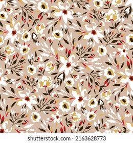 seamless flower pattern on muster background