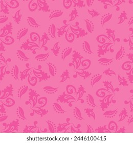 seamless flower pattern on pink background