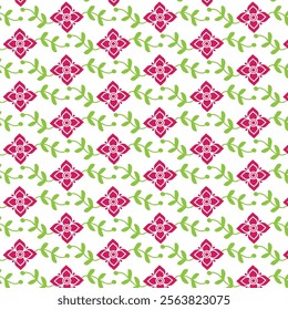 seamless flower pattern on white background 