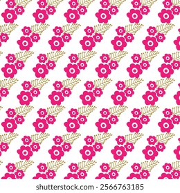 seamless flower pattern on white background