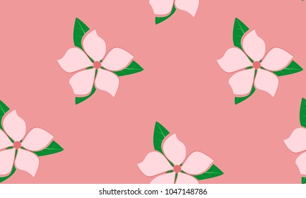 Seamless Flower Pattern in Pastel Color Design. Beautiful Spring Background in Vintage Style. Seamless Flowers with Petals for Banner, Textile, Fabric, Wallpaper, Postcard, Invitation, Paper, Wrapping