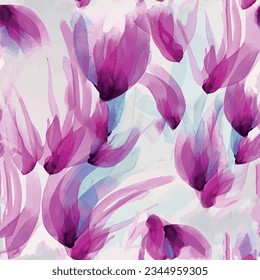 Seamless flower pattern with pink colorful floral background. Floral garden design vector for textile printing