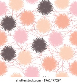 Seamless flower pattern.  Plant background for fashion, wallpapers, print. Simple vector repeating texture.