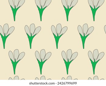 Seamless flower pattern (straight line structure).