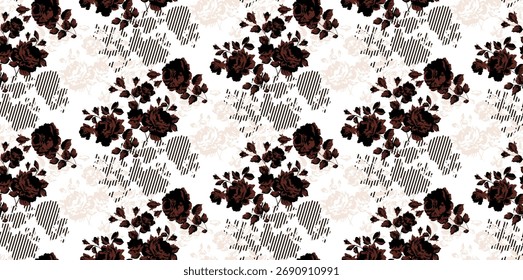 Padrão de flor sem costura. Padrão de impressão de têxteis