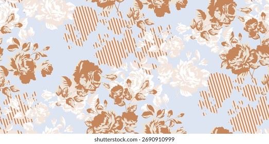 Patrón de flores sin fisuras. Patrón de impresión textil