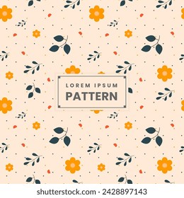 Seamless flower pattern textile prints pattern design. Vector Illustration.