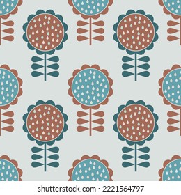 Nahtlose Blumenmuster für Textil, Tapeten, Innendekor und Mode