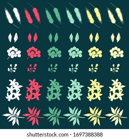 Flor sin foco. Textura sin inconvenientes. Ilustración de moda. Patrón natural vintage. 