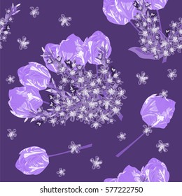 Seamless flower pattern with tulips. Floral romantic background for textile, cover, wallpaper, gift packaging, printing, scrapbooking.