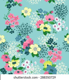 Seamless Flower Pattern in vector  