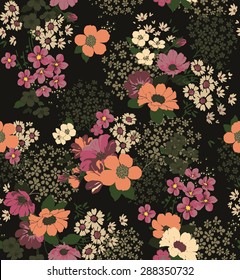 Seamless Flower Pattern in vector  