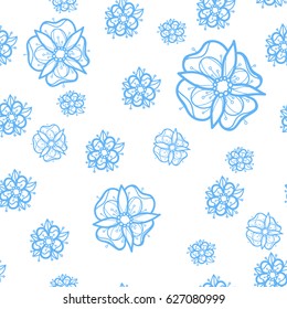 Seamless flower pattern vector