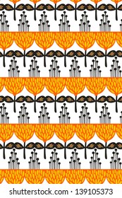 Seamless flower pattern. Vector background.