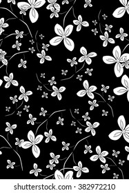 Seamless flower pattern vector background