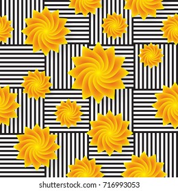 Seamless Flower pattern Vector background for banner, poster, flyer